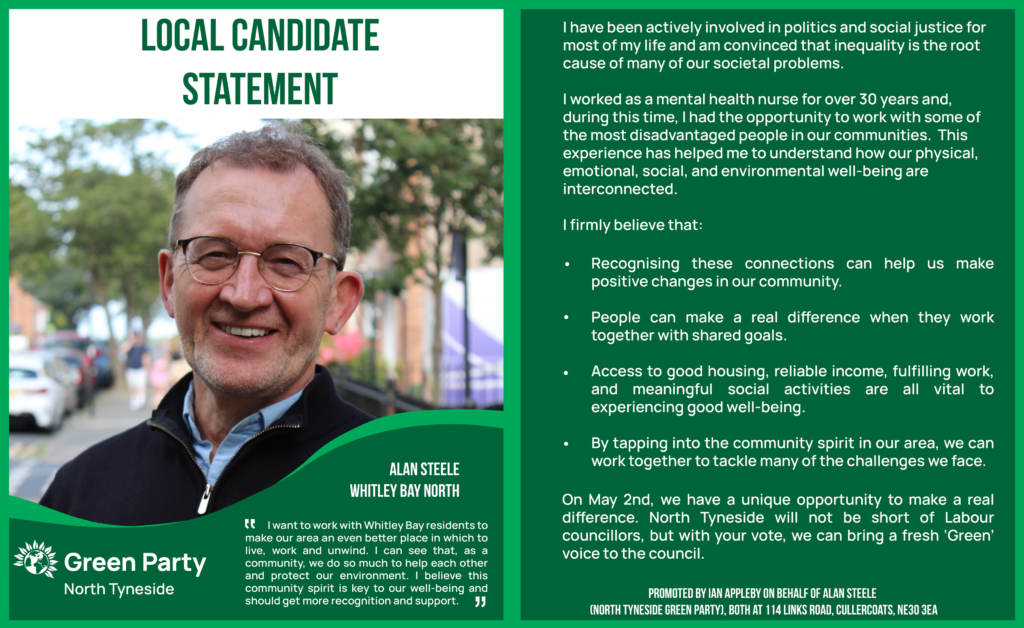 Alan Steele's local candidate statement